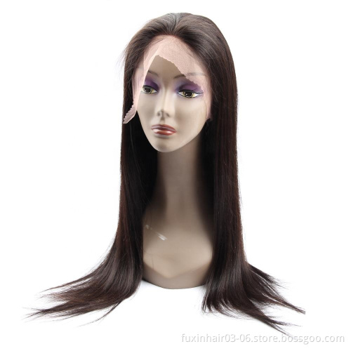Queena Stock 10-24inch 100% Virgin Unprocessed Brazilian Hair Natural Color Body Wave Front Full Lace Wigs with Baby Hair